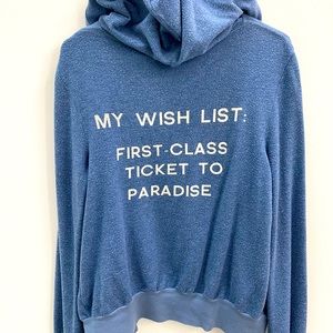 Wildfox couture oversized zip up. SIZE XS